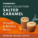 Starbucks Crema Collection Premium Instant Salted Caramel Flavored Instant Coffee, 100% Arabica Beans, 3 Tins (7.12 Oz Each) (EXP 05/13/26)