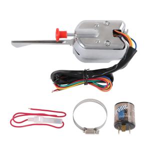 JDMSPEED New Chrome 12V Universal Street Hot Rod Turn Signal Switch with Flasher Replacement for Ford GM
