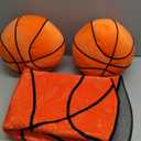 Nuanchu 3 Pcs Basketball Plush Pillows and Basketball Rug for Boys Room Decor Fluffy Soft Stuffed Sports Throw Pillows Round Carpet Area Rug for Bedroom Decor