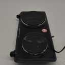 Elite Gourmet EDB-302BF Countertop Double Cast Iron Burner, 1500 Watts Electric Hot Plate, Temperature Controls, Power Indicator Lights, Easy to Clean, Black
