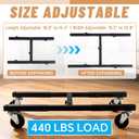 Furniture Dolly Heavy Duty Mini Fridge Stand with 4 Lockable Wheels