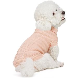 Dog Sweaters for Small Medium Large Dogs Warm Fleece Clothes Ultra Soft Turtleneck Sweater for Boys and Girls, XS