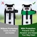 Golf Cart Strap Sleeve, Protect Your Golf Bag from Wear and Dirt - Premium Material, Simple Design, Easy to Install, Universal Fit (2-Pack, Green)