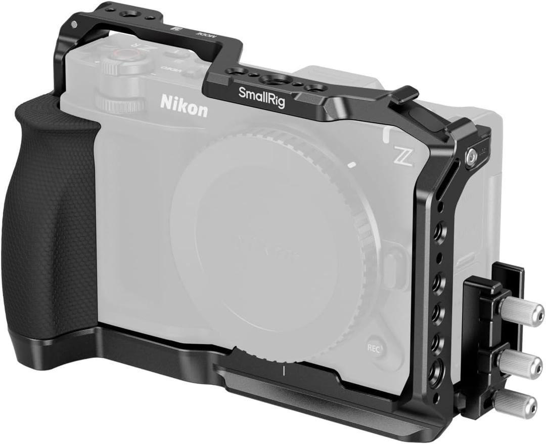SmallRig Camera Cage for Nikon ZR with Silicone Grip and Cable Clamp for HDMI, Aluminum Alloy Full Camera Cage with Cold Shoe, Anti-Twist Design, Built-in Quick-Release Plate for Arca -5467