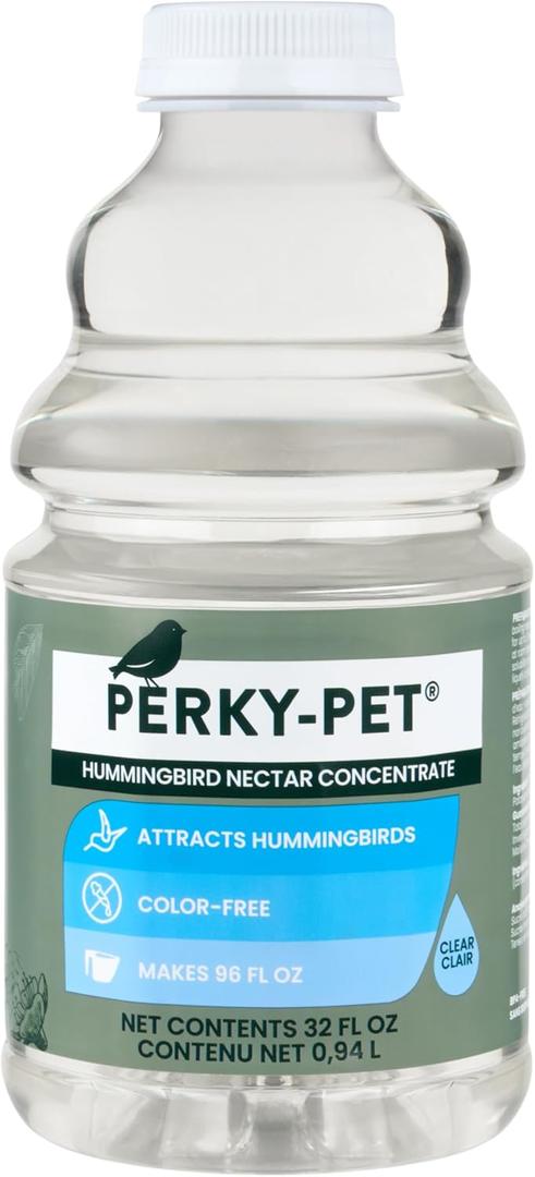 Perky-Pet Hummingbird Nectar Concentrate for Hummingbird Feeder - 32 oz - Makes 96 FL OZ of Food Nectar - 238CL