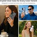 Clear Magnetic Phone Case for iPhone 17 Rectangle Black | Compatible with Magsafe, Scratchproof Lens Protection, Shockproof Reinforced Corners, Flexible TPU Matte Back, Slim Fit