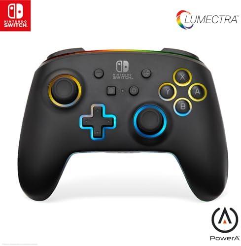 PowerA Enhanced Wireless Controller for Nintendo Switch with Lumectra, Wireless Video Game Controller, Gaming Controller, Officially Licensed, RGB Controlle