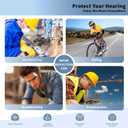 Ear Plugs Bluetooth Headphones for Work, Neckband Wireless Earbuds, Noise Reduction in-Ear Earphones with Mic and Controls, Waterproof Earbuds with 20 Hours Battery, for Industrial Safety