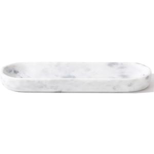 10.6" Decorative Bowl for Home, Natural Marble Tray Key Bowl, Decor Tray for Kitchen Counter, Bathroom Countertop, Natural White