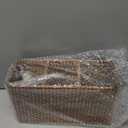 Yirilan Wooden Kitchen Utensil Holder for Counter, Acacia Wood Utensil Holder for Storage Cooking and Silverware with 3 Compartment, Rustic Wooden Organizer Container