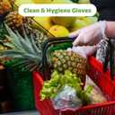 GUSTO Disposable Vinyl Gloves Clear, Latex-Free, Powder-Free, BPA-Free Safe for Food Handling, Cooking & Cleaning (M)