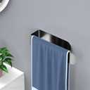 HUFEEOH Hand Towel Holder, Silver Hand Towel Bar, Self Adhesive Bathroom Towel Bar Stick on Wall, Stainless Steel Brushed (8 Inch)