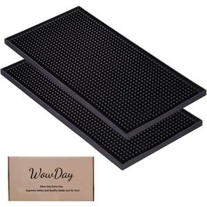 Bar Mat for Cocktail and Coffee Bar 6" x 12" Rubber Bar Service Spill Mat for Cocktail Bartender Coffee Bar or Countertop Mats Glass Drying Mat