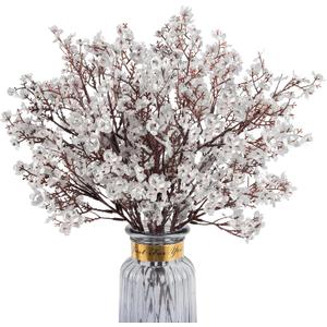Babys Breath Artificial Flowers, 8 Bundles Real Touch Silvery Fake Flowers Silk Flowers Bulk for Vase Home Office Wedding Spring Christmas Indoor Outdoor Centerpiece Table Party Decorations