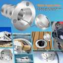 Boltigen 1-1/2"(38mm) Boat Gas/Fuel Deck Fill/Filler with Keyless Cap1.5inch Stainless Steel Deck Filler Marine Hardware for Boat, Yacht, Caravan, Mirror- Polished Head