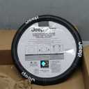 Plasticolor 006695R01 Jeep Deluxe High Contrast Stitching Premium Steering Wheel Cover for Cars, Trucks & SUV, Black