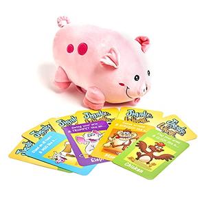 Cuddle Barn - Jiggly Wigglies Piggy | Animated Interactive Stuffed Animal Pig Plush Toy Game Plays Pop Goes The Weasel and Comes with Cards, 11 inches