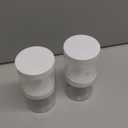 Patelai 4 Pieces Round Wide-mouth Leak Proof Plastic Container Jars with Lids for Travel Storage Makeup Beauty Products Face Creams Oils Salves Ointments DIY Making(8 Ounce,White)