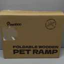 2025 Upgraded Dog Ramp for Couch, Foldable Small Dog Ramp for Low Bed, 4 Adjustable Height from 13'' to 21", Portable Stable Pet Step with Non-Slip Pad, Pet Ramps Use for Couch Stairs, Walnut