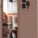 FireNova Designed for iPhone 14 Pro Max Case, Silicone Upgraded [Camera Protection] Case with [2 Screen Protectors], Soft Anti-Scratch Microfiber Lining Inside, 6.7 inch, Light Brown