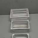 Vintage  Wooden Crates for Display, Set of 3 With Handles, Rustic Handmade Boxes for Storage, Solid Decorative Boxes (Rustic White), 10 x 6inch 8 x 5 inch, 7 x 3inch