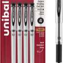 uni-ball Signo 207 Impact Stick Gel Pen, 4 Black Pens, 1.0mm Bold Point Gel Pens, Smooth Writing, Archival-Quality Ink, Acid-Free, Superior Comfort