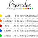 Presadee Closed Toe 15-20 mmHg Moderate Compression Foot Leg Ankle Sock Sleeve (Black, 5X-Large)