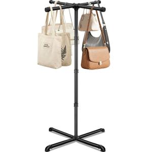 Shopping Bag Rack, 59 Inch Freestanding Purse and Tote Bag Display Stand