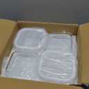 16PC Square Glass Storage Containers With Lids, 2 Cup Square Glass Food Containers With Lids, BPA free Small Meal Prep Bowls for leftovers, Dishwasher, Freezer Safe (8 lids & 8 Containers)