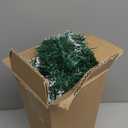 3Ft Artificial Christmas Tree Green Tabletop Christmas Tree with Flocking Snow Frost Tips Metal Stand Mini Xmas Pine Tree for Party Supplies Indoor Outdoor Holiday Home Decoration