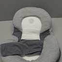 Baby Lounger Pillow for Infant Support Cushion Reflux Pillow, Bottle Feeding, Tummy Time, Wedge Pillow for Newborn, Adjustable Baby Wedge Pillow for Reducing Spit-Up (White Black)