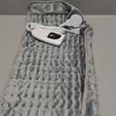 Deepsoon Heating Pad,Electric Heating Pads for Back,Neck,Abdomen,Moist Heating Pad for Shoulder,Knee,Arms,Legs,Dry/Moist Heat & Auto Shut Off,Christmas Gifts for Men and Women,Light Gray,24x12