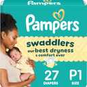 Pampers Baby Diapers - Swaddlers - Size P1, 27 Count, Ultra Absorbent Disposable Preemie Diaper