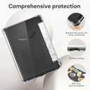 CoBak Case for Kindle Paperwhite 12th Gen 2024 (7") & Kindle Colorsoft Signature Edition (7") - New PU Leather Cover and Clear Soft Silicone Back Cover with Auto Sleep Wake Feature (Sketch Sunflower)