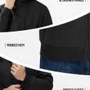 TACVASEN Men's Zip Up Sherpa Lined Hoodies Thick Fleece Heavyweight Jacket Windproof Thermal Zipper Sweatshirt (Black, XXL)