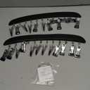 Leggings Hangers, Wooden Closet Hanging Leggings Storage Organizer Scarf Hangers with 24 Clips, 360 Swivel Hook, Black, 2 Pcs