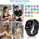 Pedometer Watch No APP/Phone Required, 1.85" Display Fitness Tracker Watch with Pedometer, Calories & Step Counter, Waterproof Smart Watches with Heart Rate Monitor, Sleep Tracking for Women Men