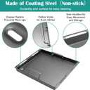 Cooking Griddle Inserts & Grate for Weber Genesis II 300 Series Grill, Flat Top Grill Griddle for Weber Genesis II E-310/315/325/330/335 S-310/335 and More, Replace for 6788 Full-Size Griddle