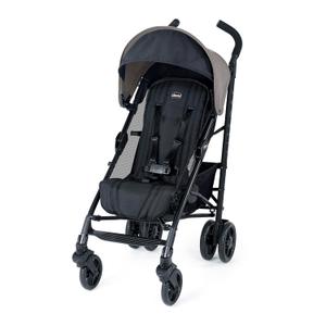 Chicco Liteway Stroller, Compact Fold Baby Stroller with Canopy, Lightweight Aluminum Frame Umbrella Stroller, for Use with Babies and Toddlers up to 40 lbs, Dune/Brown