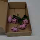 5Pcs Light Pink Real Touch Artificial Silk Flowers with Stems - Lifelike Latex Austin Rose Peony for Wedding Bouquets, Home Decor, DIY Floral Arrangements