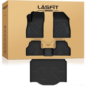 LASFIT Floor Mats & Cargo Liner for Chevrolet Chevy Trax 2014-2022 & Buick Encore 2013-2022, All Weather TPE Custom Fit Floor Mats for Cars, Car Mats Full Set for Chevy Trax Accessories, Black (4PCS)