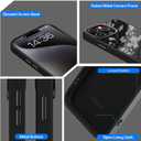 Genuine Forged Carbon Fiber Case for iPhone 15 Pro, Military Grade Drop Protection, Shockproof Phone Cover with Aluminum Alloy Buttons and Camera Frame - Glossy Black