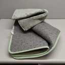 HOMEIDEAS Upgraded Bathroom Rugs Set 3 Piece, Extra Thick Absorbent Soft Memory Foam, Washable Toilet Bath Mat (Sage Green,17"x24"+20"x32"+U Shape 20"x24")