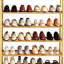 6-Tier Free Standing Shoe Racks, Bamboo Wood Shoe Rack for Entryway & Closet, Holds up to 24 Pairs of Shoes