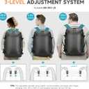 Travel Backpack for Men,17 Inch Laptop Backpack Water Resistant College School Computer Bag for Airplane Underseat Carry-On,Weekend Trips,Work