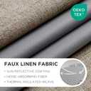 Joydeco Blackout Curtains 72 Inches Long 2 Panels Burg, Room Darkening Curtains for Bedroom, 100% Black Out Textured Thermal Drapes Privacy Protection 2 Panels Set(W52 x L72 Inch, Linen)