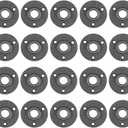 Niubid 20 Pack 1/2 inches Malleable Cast Iron Pipe Flange, Industrial Pipe Flanges for Threaded Black Pipes and Fittings, DIY Steampunk Industrial Vintage Style.