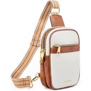 Eslcorri Small Crossbody Sling Bag for Women Trendy - Fanny Packs Leather Chest Belt Bum Bag Anti Theft Purse for Travel
