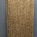 Wonderjune 36 x 20 x 18.5 Inch Water Hyacinth Wicker Storage Trunk with Metal Frame, Heavy Duty Storage Chest with Lid Large Rattan Basket for Blankets, Seasonal Clothes, Extra Bedding (Natural)