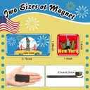 Fuyoooo 36 Pcs New York Magnets for Refrigerator Fridge Magnets Bulk Magnetic Patriotic New York Souvenirs USA Gifts Stickers for Home Decoration Accessories